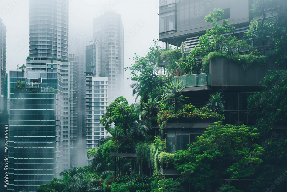 Spectacular Vertical Garden Skyscraper in Modern Urban Skyline: Sustainable Eco-Friendly Building with Green Architecture Spectacular Vertical Garden Skyscraper in Modern Urban Skyline: Sustainable Eco-Friendly Building with Green Architecture