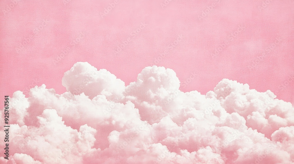 Ethereal Pink Clouds - Retro Digital Sky Graphics Poster Background Ethereal Pink Clouds - Retro Digital Sky Graphics Poster Background