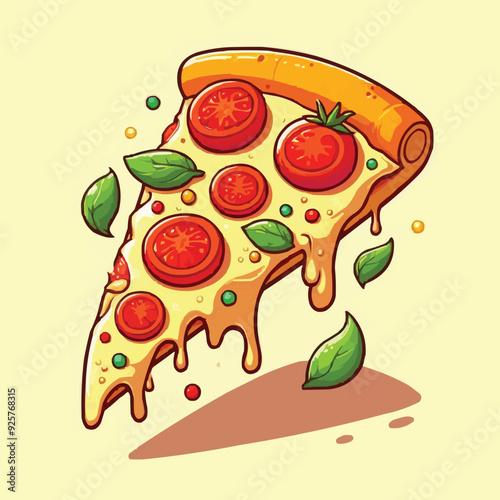 vector illustration of a pizza