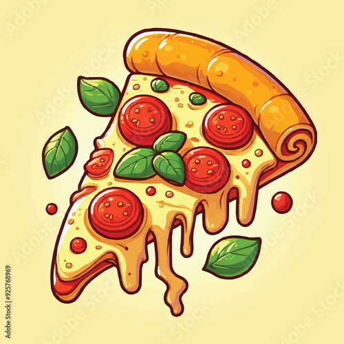 vector illustration of a pizza