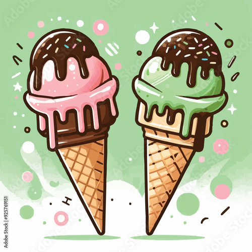 ice cream vector illustration