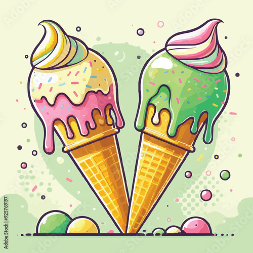 ice cream vector illustration