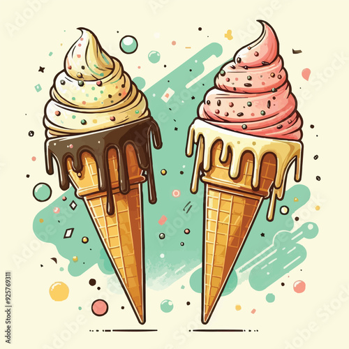 ice cream vector illustration