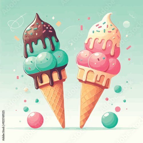 ice cream vector illustration