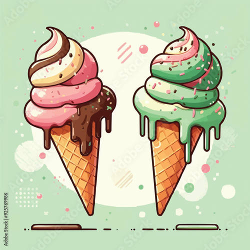 ice cream vector illustration
