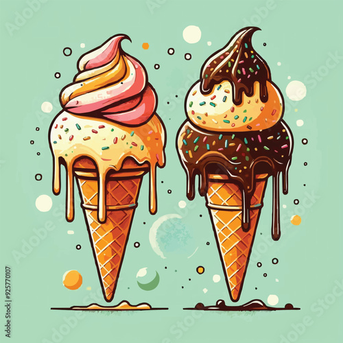 ice cream vector illustration