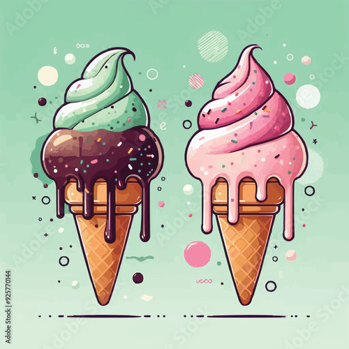 ice cream vector illustration