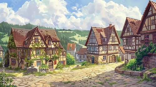 A Journey Through Time: Exploring Narrow Alleys and Archways of a Medieval Village