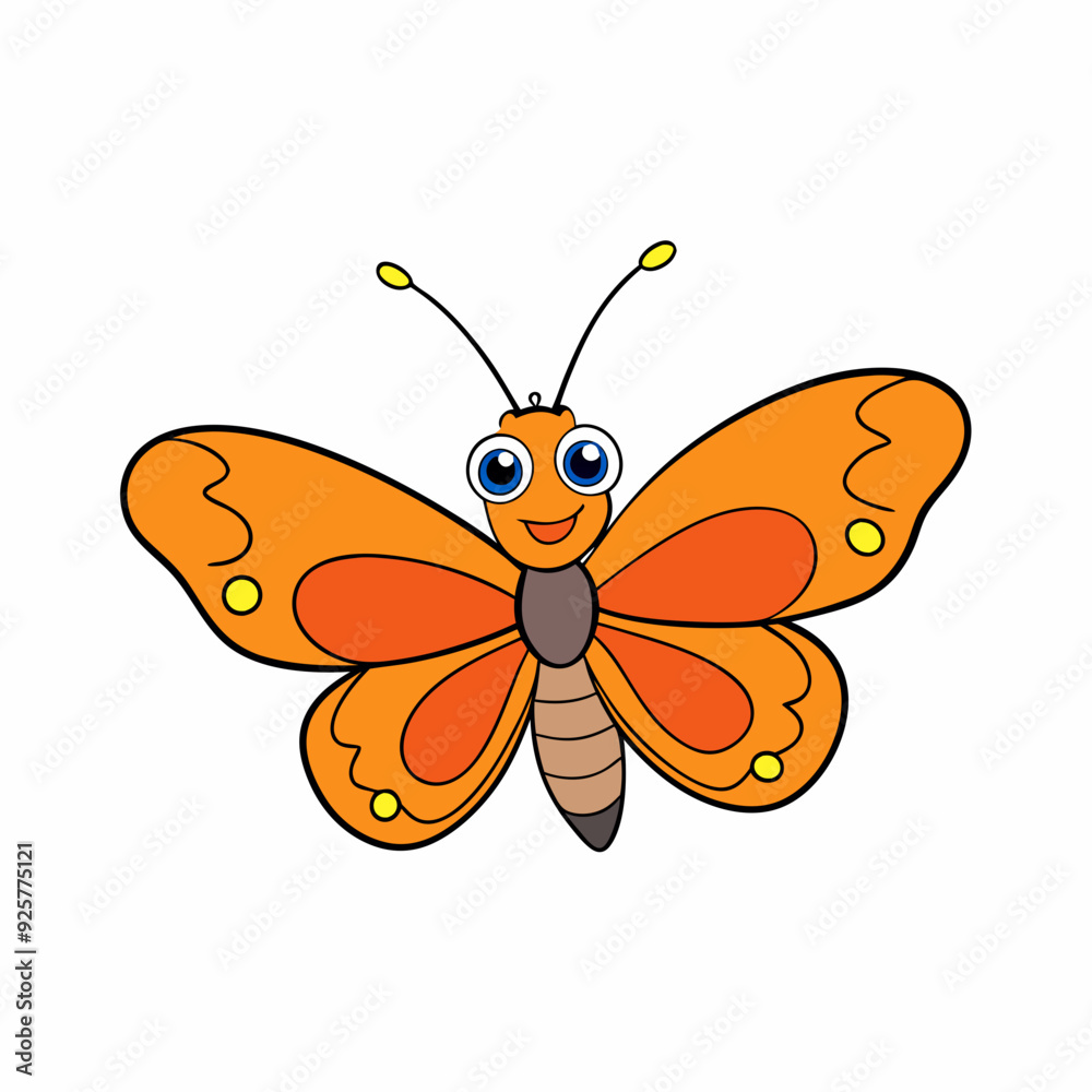 Obraz premium Butterfly isolated on white, butterfly vector illustration, animal vector art, butterfly silhouette, butterfly vector icon, butterfly line art, eps