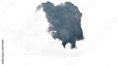 Storm clouds isolated in white background photo