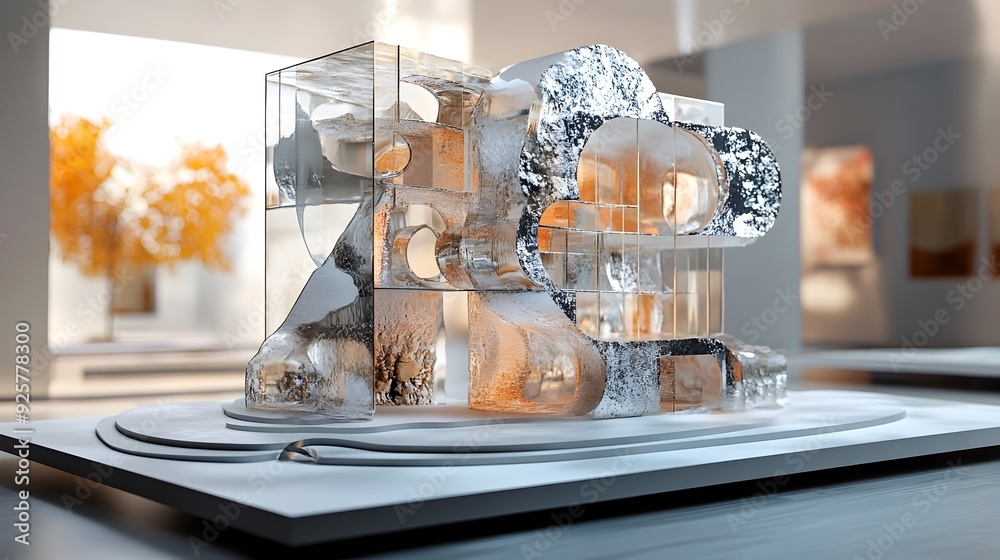 Fototapeta premium Conceptual Framework with Interconnected Components in 3D Rendering