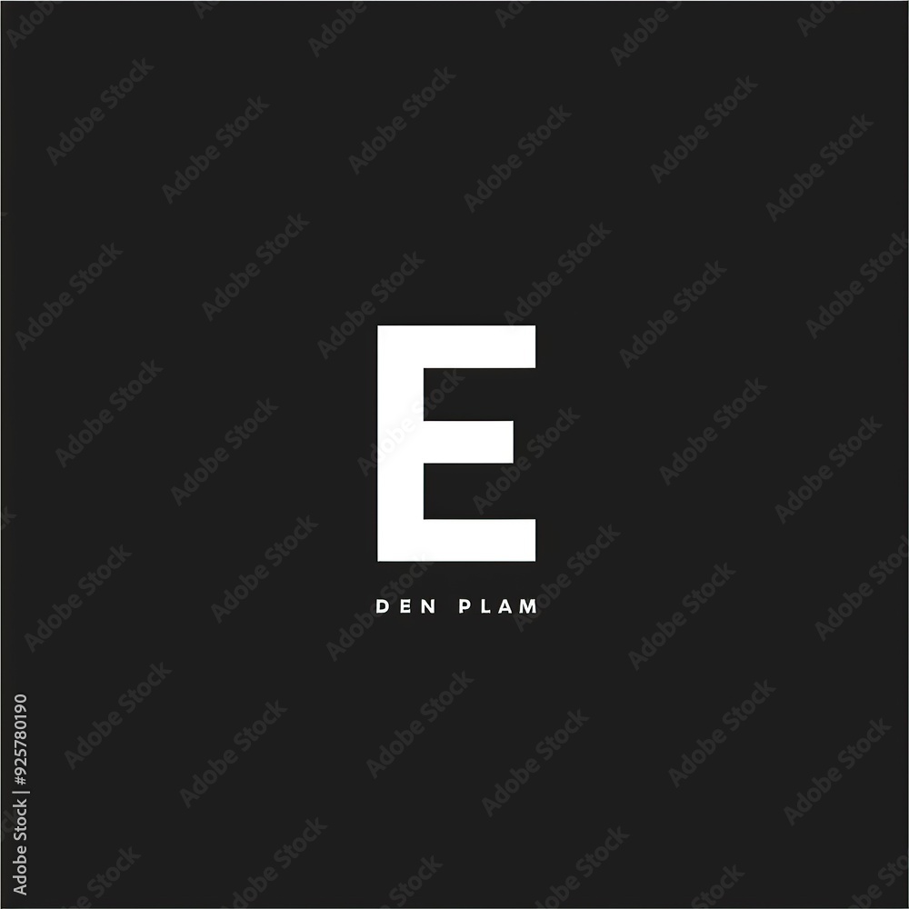 A simple, minimalistic logo design featuring the letter E on a black background. A simple, minimalistic logo design featuring the letter E on a black background.