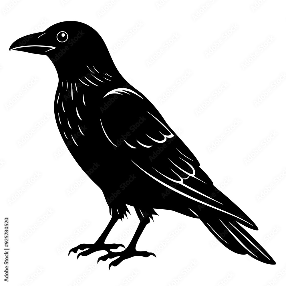 crow isolated on white, crow vector illustration, petvector art, crow silhouette, animal vector icon, crow line art, eps crow isolated on white, crow vector illustration, petvector art, crow silhouette, animal vector icon, crow line art, eps