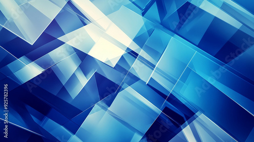 Trendy geometric design Blue abstract background