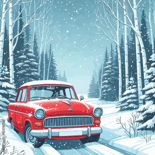 car in the snow