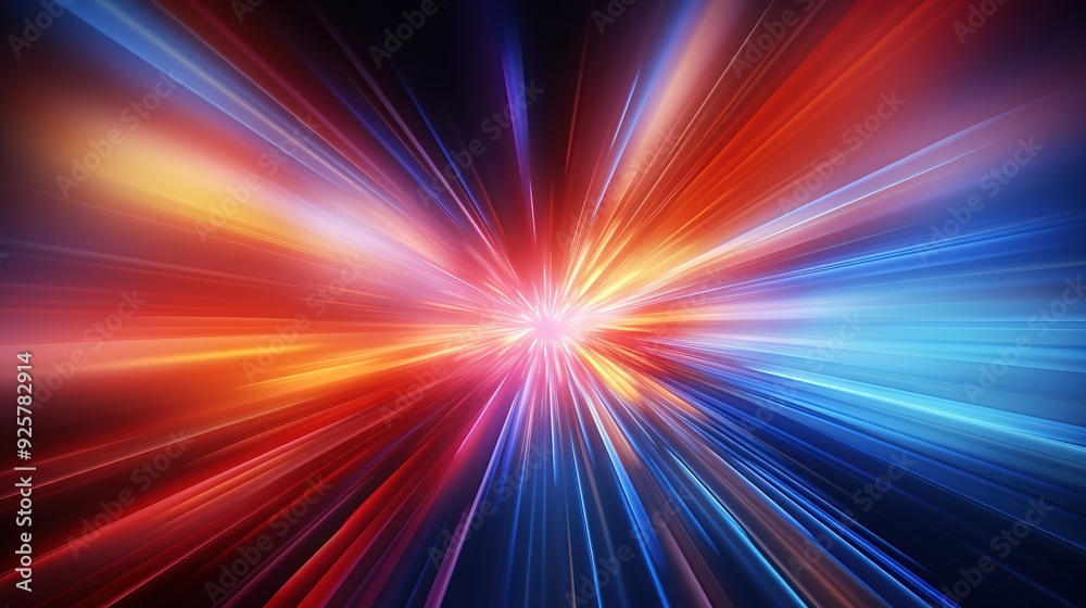 Abstract background with streaks of red, orange, and blue light. Abstract background with streaks of red, orange, and blue light.