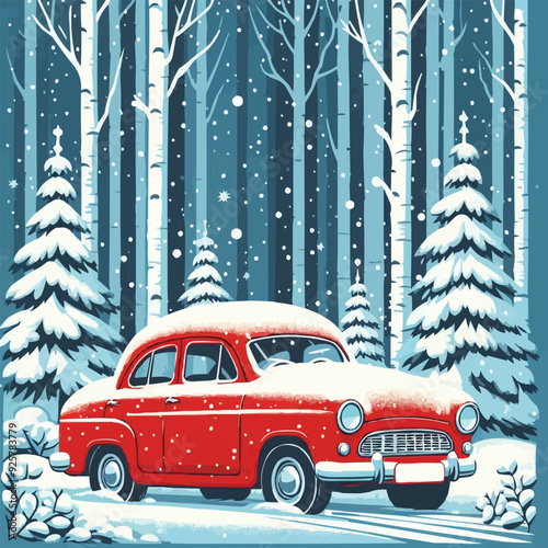 car in the snow