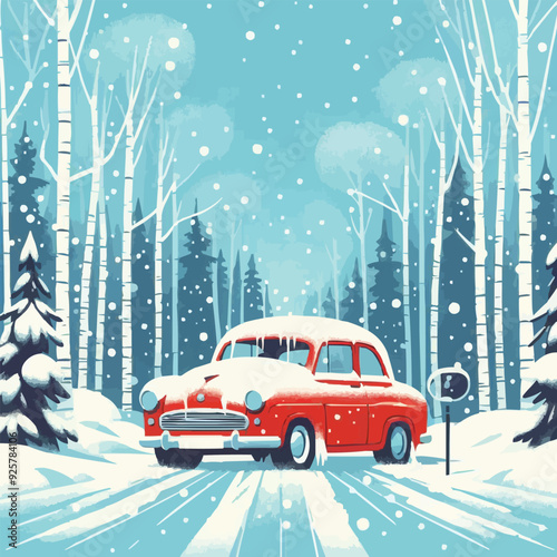 car in the snow