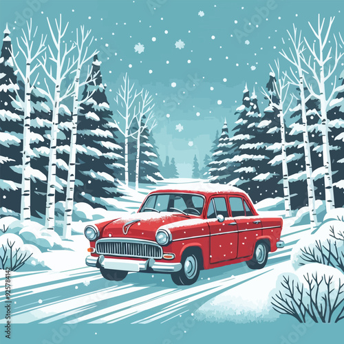car in the snow