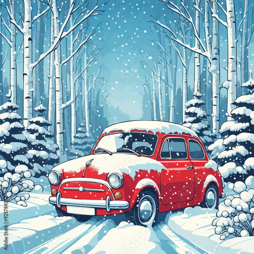 car in the snow
