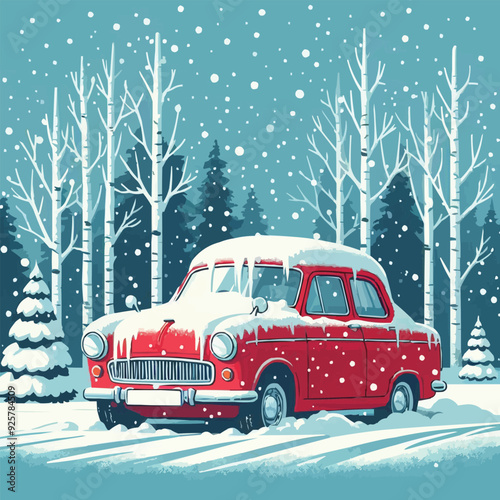 car in the snow