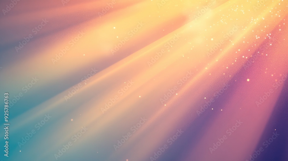 Obraz premium Pastel gradient background with abstract warm light rays, creating a soft and inviting visual with a touch of elegance.