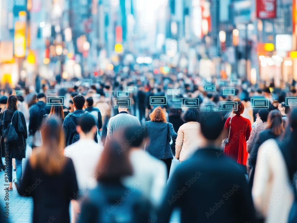 A bustling city street filled with diverse people, each absorbed in their own world, creating a vibrant urban atmosphere. A bustling city street filled with diverse people, each absorbed in their own world, creating a vibrant urban atmosphere.