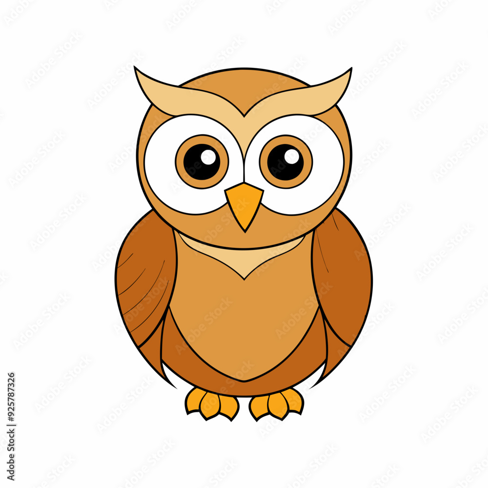 Owl on a branch isolated on white, owl vector illustration, pet vector art, owl silhouette, animal vector icon, owl with bone line art, eps