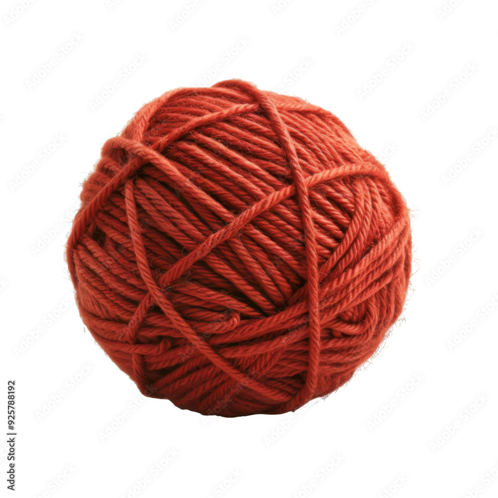 A Closeup of a Ball of Red Yarn A Closeup of a Ball of Red Yarn