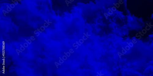 Wallpaper Mural Abstract blue watercolor background texture of chaotically mixing puffs of blue smoke on a dark background, beautiful abstract blue cloud on dark black background and colorful texture pattern. Torontodigital.ca