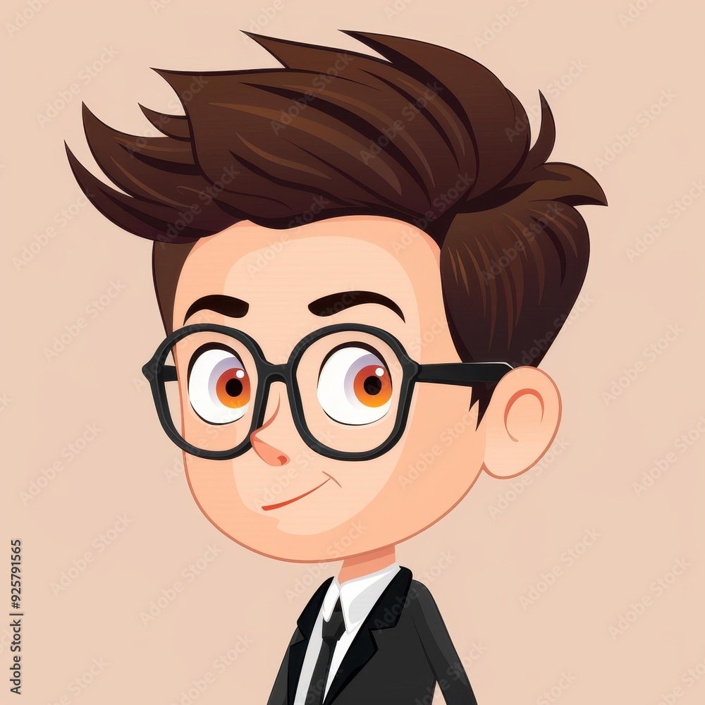 Discover a fun cartoon character showcasing a stylish and fancy haircut, perfect for any business setting. Discover a fun cartoon character showcasing a stylish and fancy haircut, perfect for any business setting.