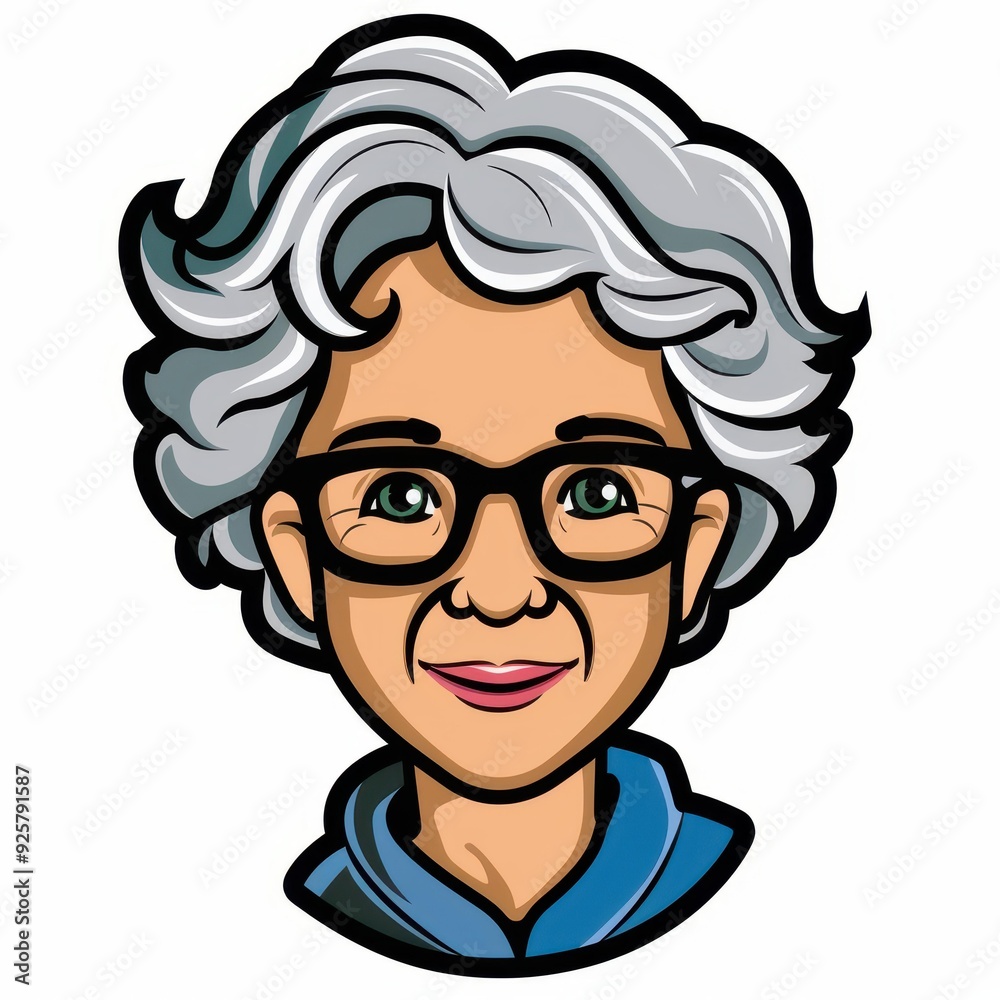 Adorable logo showcasing a whimsical grandma teacher in a playful rubberhose style, perfect for educational themes. Adorable logo showcasing a whimsical grandma teacher in a playful rubberhose style, perfect for educational themes.