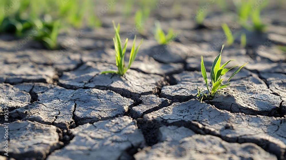 High Risk of Drought Forecast for Scorched Arid Landscape with Cracked Earth and Sparse Vegetation High Risk of Drought Forecast for Scorched Arid Landscape with Cracked Earth and Sparse Vegetation