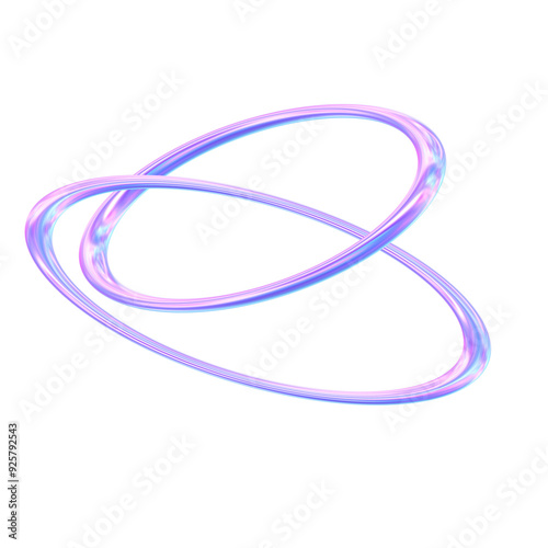 groovy holographic 3d icon graphic for y2k mood