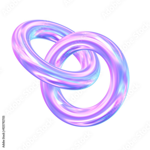 groovy holographic 3d icon graphic for y2k mood
