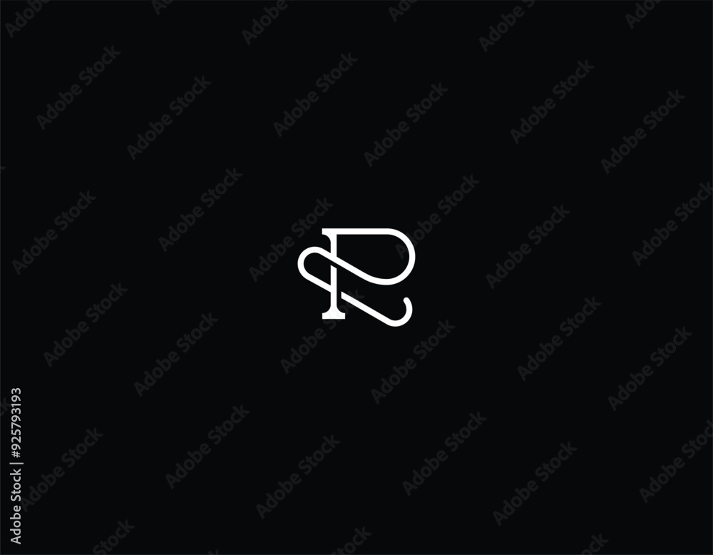 Letter R or PR Monoline logo design idea. Letter R or PR Monoline logo design idea.