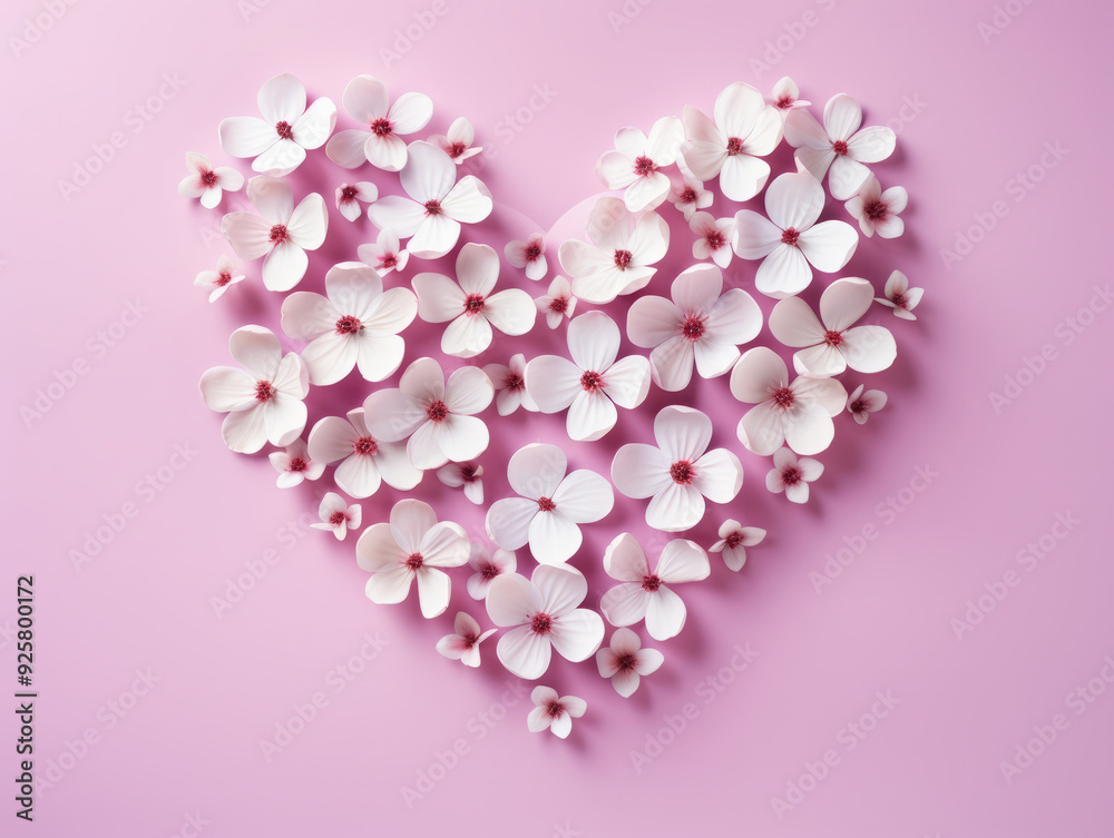 Attractive Valentine's day concept. the holiday of all lovers, hearts made of paper and flowers Attractive Valentine's day concept. the holiday of all lovers, hearts made of paper and flowers