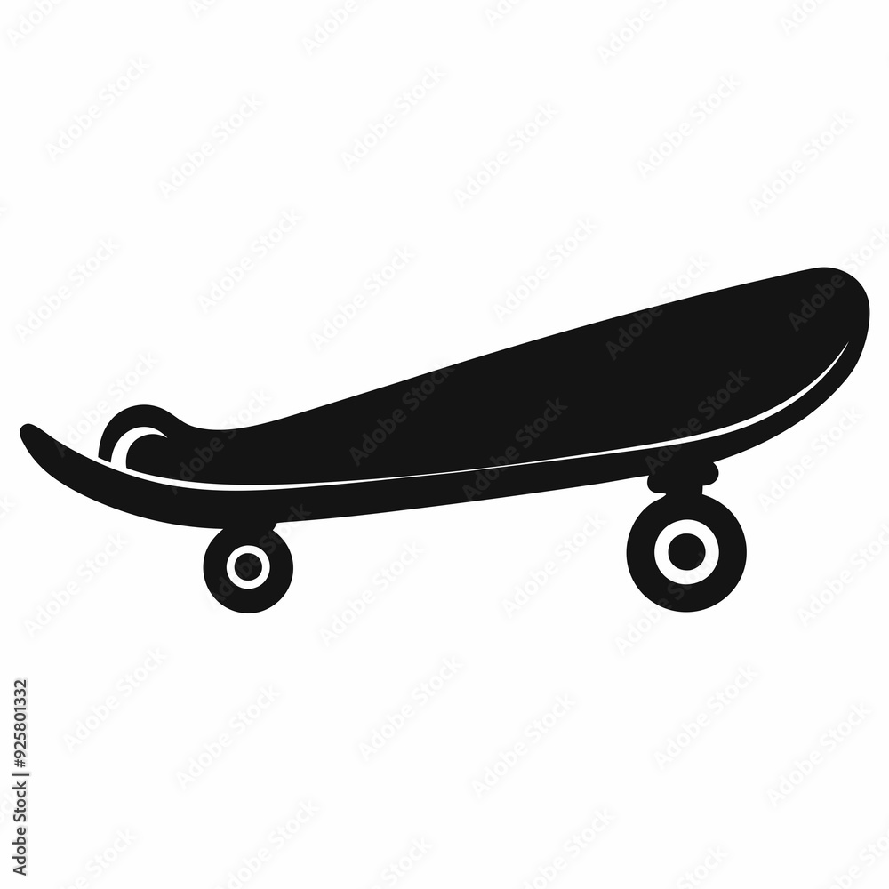 Skateboard Black silhouette Skateboard Black silhouette