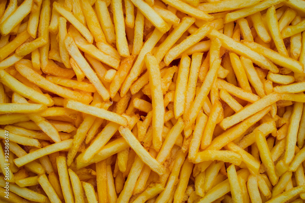 Texture Scattered Fried French Fries For Backgrounds Created With Artificial Intelligence Texture Scattered Fried French Fries For Backgrounds Created With Artificial Intelligence