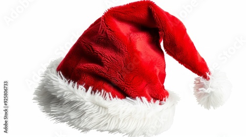 Isolated red hat that Santa Claus wears on Christmas Eve every year photo