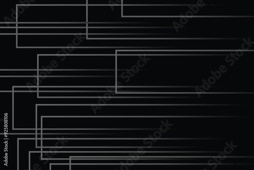 Abstract background black, horizontal lines modern colorful illustration