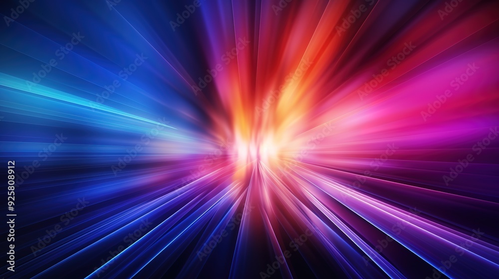 Abstract colorful lines converge to a white light. Abstract colorful lines converge to a white light.