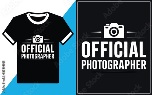 Official Photographer t-shirt Design vector Illustration.