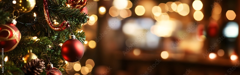 Blurry Bokeh Christmas Background with a Soft, Dreamy Effect Blurry Bokeh Christmas Background with a Soft, Dreamy Effect
