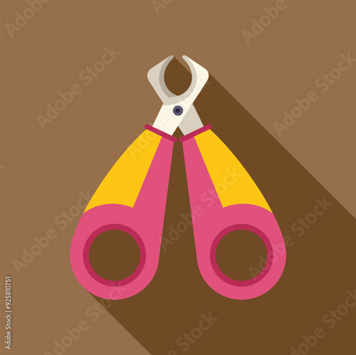 Pet nail clipper with ergonomic handles for trimming claws