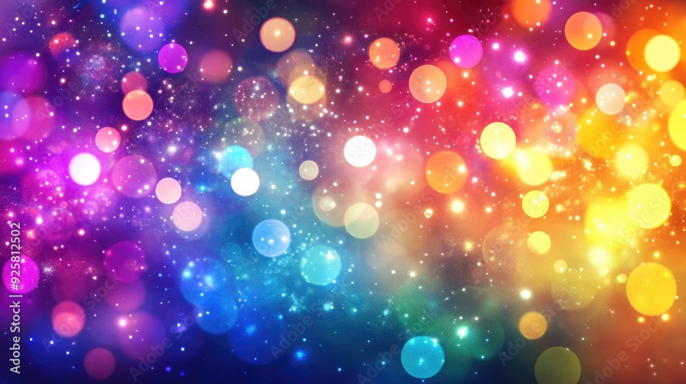 Obraz premium colorful abstract background with bokeh lights