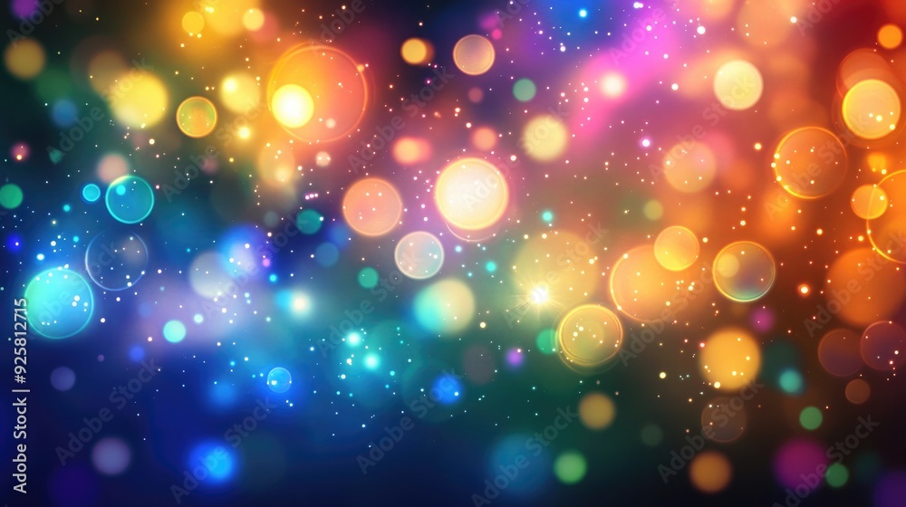 colorful abstract background with bokeh lights