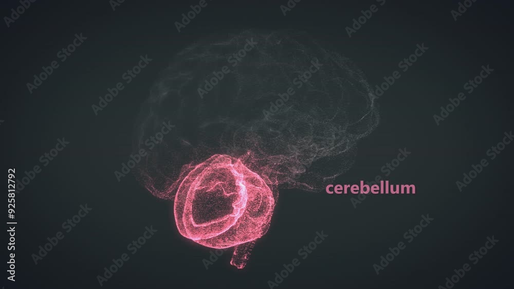 The Human Brain Model Made Of Small Particles On Dark Background Colorful Presentation Of The Cerebrum Regions Perfect For Learning Purposes Medical Concept The Human Brain Model Made Of Small Particles On Dark Background Colorful Presentation Of The Cerebrum Regions Perfect For Learning Purposes Medical Concept