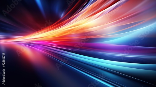 Abstract colorful streaks of light forming a dynamic pattern.