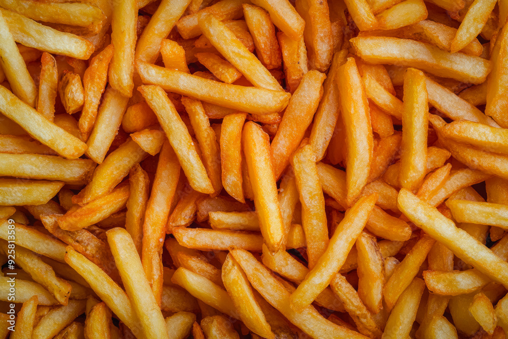 Texture Scattered Fried French Fries For Backgrounds Created With Artificial Intelligence Texture Scattered Fried French Fries For Backgrounds Created With Artificial Intelligence